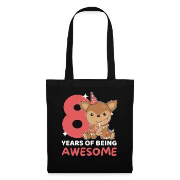 Deer for 8th birthday Children eight years old - Tote Bag - black - Front