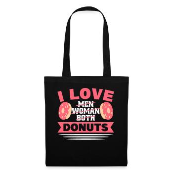 Aroace Agender Asexual Flag Pride LGBTQ Donuts - Tote Bag - black - Front