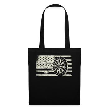 Retro dartboard Dartboard 180 for darts players - Tote Bag - black - Front