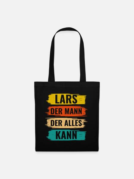 Lars Der Mann Der Alles Kann Vorname Lars - Stoffbeutel - Schwarz