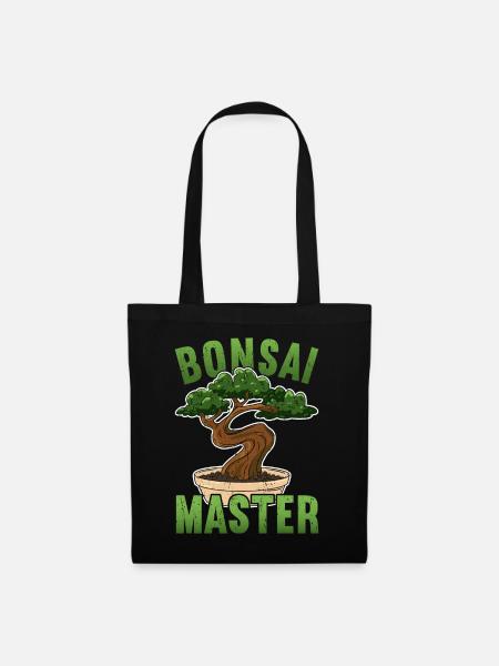 Bonsai-Baum - Stoffbeutel - Schwarz
