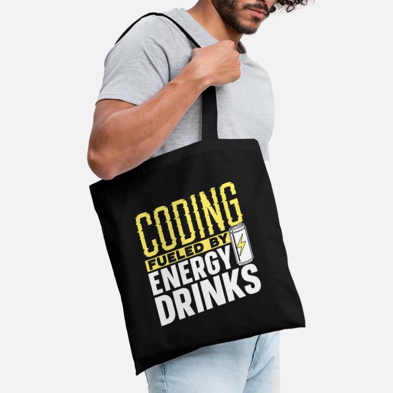 Programmieren Mit Energydrinks Coding Coder Code Stoffbeutel