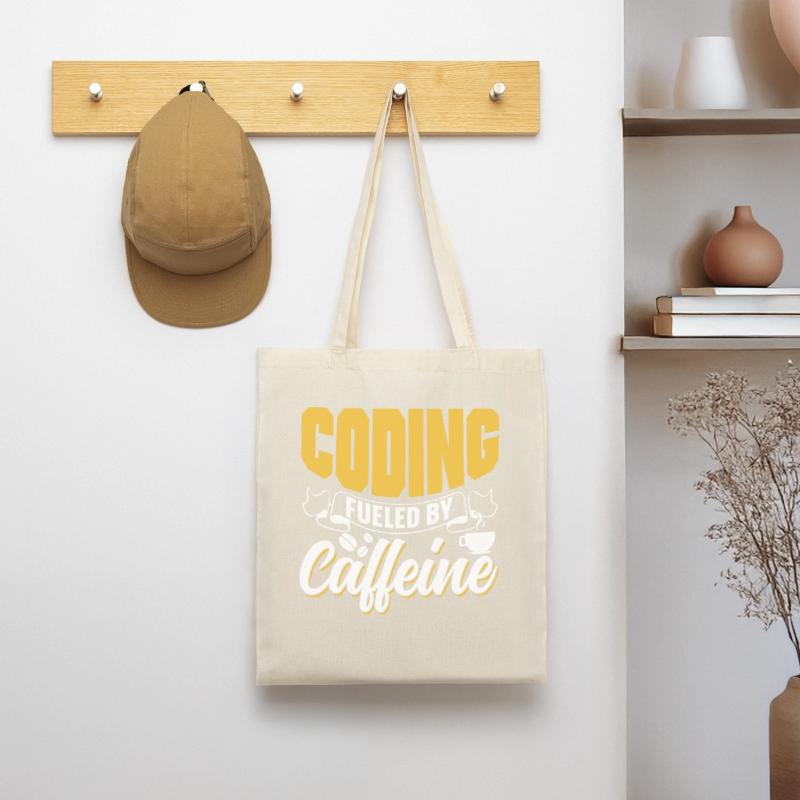 Programming powered by caffeine coding Tote Bag