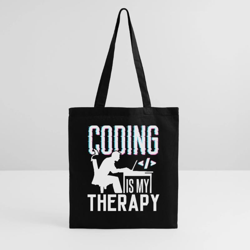 Programming is my therapy Code Coder Coding Tote Bag