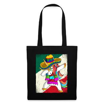 Dabbing Mexican Einhorn Cinco De Mayo - Stoffbeutel - Schwarz - Vorne