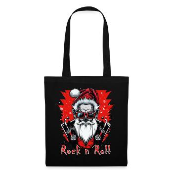 Funny Rock n Roll Punk Santa Claus Rocker Christma - Tote Bag - black - Front