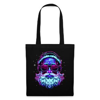 Vaporwave Père Noël Noël Esthétique Japonaise - Sac en tissu - noir - Devant