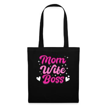 Pour la meilleure maman du monde ! Pour la fête des mères - Sac en tissu - noir - Devant