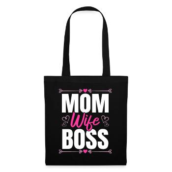 Pour la meilleure maman du monde! Pour la fête des mères - Sac en tissu - noir - Devant