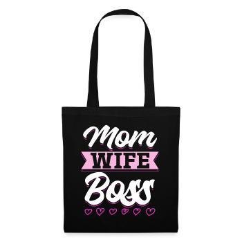 Pour la meilleure maman du monde! Pour la fête des mères - Sac en tissu - noir - Devant