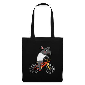 Tapir Bike Riding Bike Gift Kids Tapir - Tote Bag - black - Front