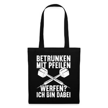Dart Dartpfeil Dartscheibe - Stoffbeutel - Schwarz - Vorne