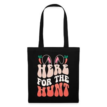 Here For The Hunt - Easter - Tote Bag - black - Front