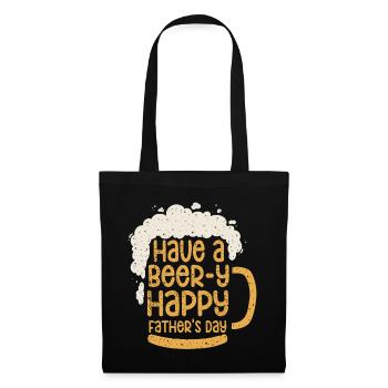 Have A Beer-y Happy Beer Mug Proud Dad Vatertag - Stoffbeutel - Schwarz - Vorne