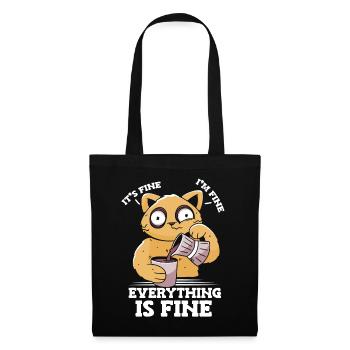 It's good, I'm fine, everything is fine, - Tote Bag - black - Front