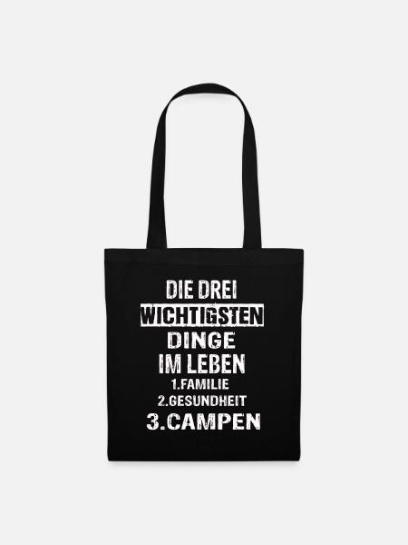 Campen - Stoffbeutel - Schwarz