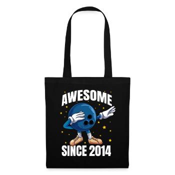 Awesome Since 2014 - 9th Bowling Birthday - Tote Bag - black - Front