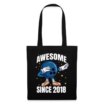 Awesome Since 2018 - 5th Bowling Birthday - Tote Bag - black - Front