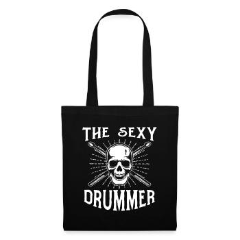The Sexy Drummer - Drum Player Drummer Musician - Stoffbeutel - Schwarz - Vorne
