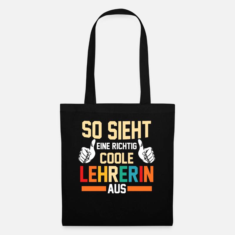 Schullehrerin Lehrerin - Stoffbeutel - Schwarz