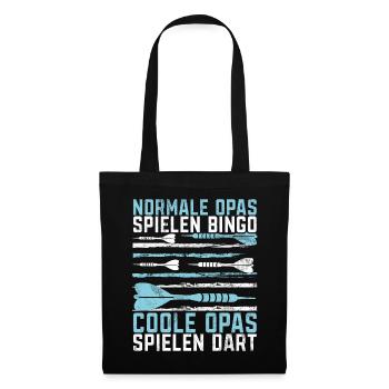 Retro Dartscheibe Dartboard 180 für Dartspieler - Stoffbeutel - Schwarz - Vorne