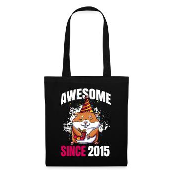 Awesome Since 2015 - 8th Hamster Birthday - Tote Bag - black - Front