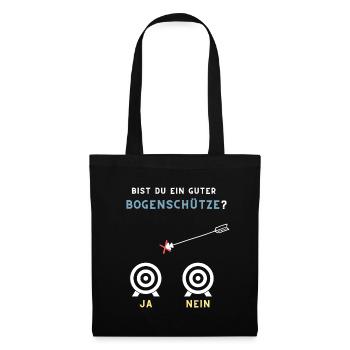 Bist du ein guter Bogenschütze ja nein - Stoffbeutel - Schwarz - Vorne