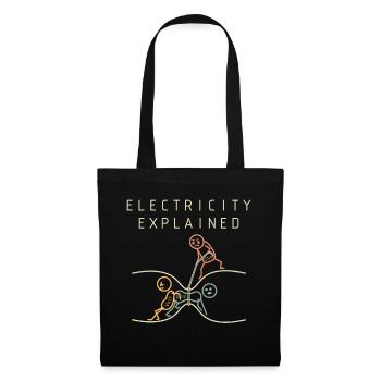 L’électricité explique la physique - Sac en tissu - noir - Devant