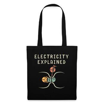 Etudiant électricien électricien - Sac en tissu - noir - Devant