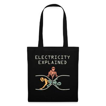 Ingénieur électricien amoureux - Sac en tissu - noir - Devant