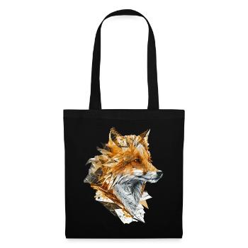 Geometric Fox Head Abstract Polygonal Wild Animal - Tote Bag - black - Front