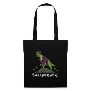 Nietzsche T-Rex Dinosaur Design for a - Tote Bag - black - Front