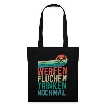 Retro Dartscheibe Dartboard 180 für Dartspieler - Stoffbeutel - Schwarz - Vorne