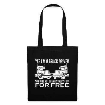 Je suis chauffeur de camion Non je ne livre pas gratuitement - Sac en tissu - noir - Devant