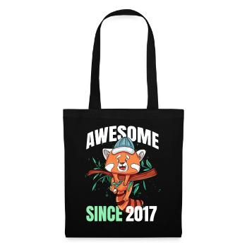 Awesome Since 2017 - 6th Red Panda Birthday - Tote Bag - black - Front