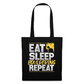Bouldering Eat Sleep Repeat Climbing Wall Bouldering - Tote Bag - black - Front
