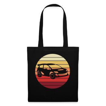 Rallye Motorsport Rennwagen Fahrer Retro Geschenk - Stoffbeutel - Schwarz - Vorne