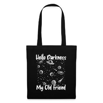 Hello Darkness My Old Friend Starry Sky - Tote Bag - black - Front