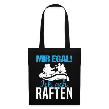 Rafting Spruch Wildwasserbootfahren Geschenk - Stoffbeutel - Schwarz - Vorne