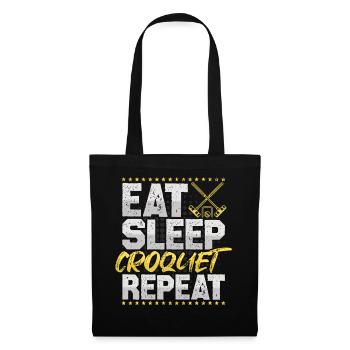 Croquet Manger Dormir Répéter Croquet Balle Hobby Croquet - Sac en tissu - noir - Devant