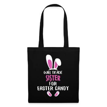 Échangera sa sœur contre des bonbons de Pâques - Sac en tissu - noir - Devant