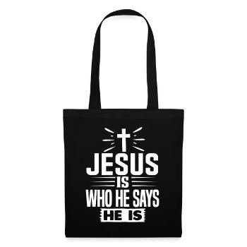 Jésus est ce qu’il dit être - Jésus-Christ - Sac en tissu - noir - Devant