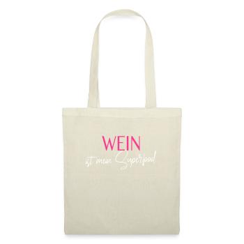 cooler Wein Spruch - Stoffbeutel - Natur - Vorne
