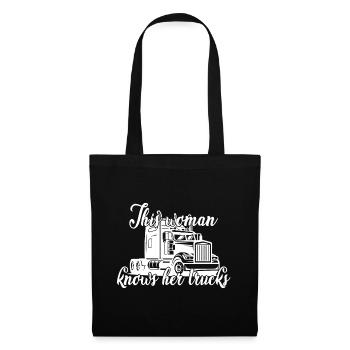 This woman knows her trucks - Tote Bag - black - Front