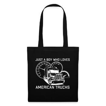 Juste un garçon qui aime les camions américains - Sac en tissu - noir - Devant