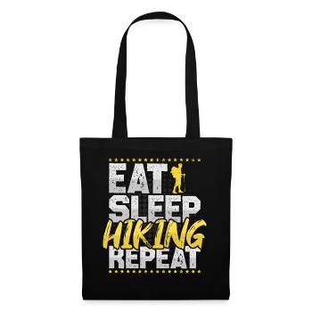Hiking Eat Sleep Repeat Mountaineering Hobby Hiking - Tote Bag - black - Front