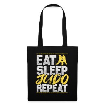 Judo Manger Dormir Répéter Arts Martiaux Arts Martiaux Judo - Sac en tissu - noir - Devant