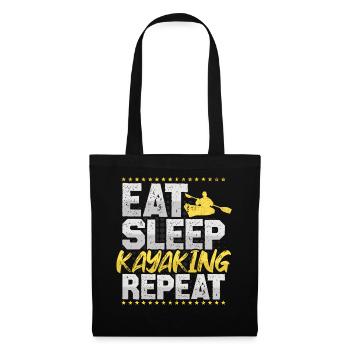Kayaking Eat Sleep Repeat Paddle Boat Kayak - Tote Bag - black - Front