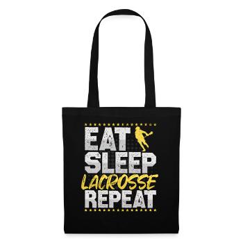 Lacrosse Eat Sleep Repeat Lax Hobby Lacrosse - Stoffbeutel - Schwarz - Vorne