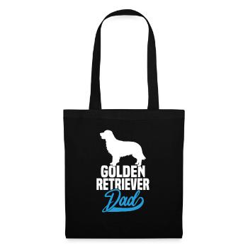 Papa Golden Retriever - Sac en tissu - noir - Devant